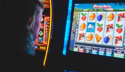 An image with a vibrant background showcasing a diverse group of online gamblers engaging in responsible gambling practices